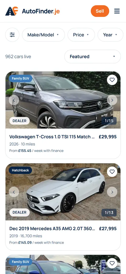 AutoFinder.je on a phone